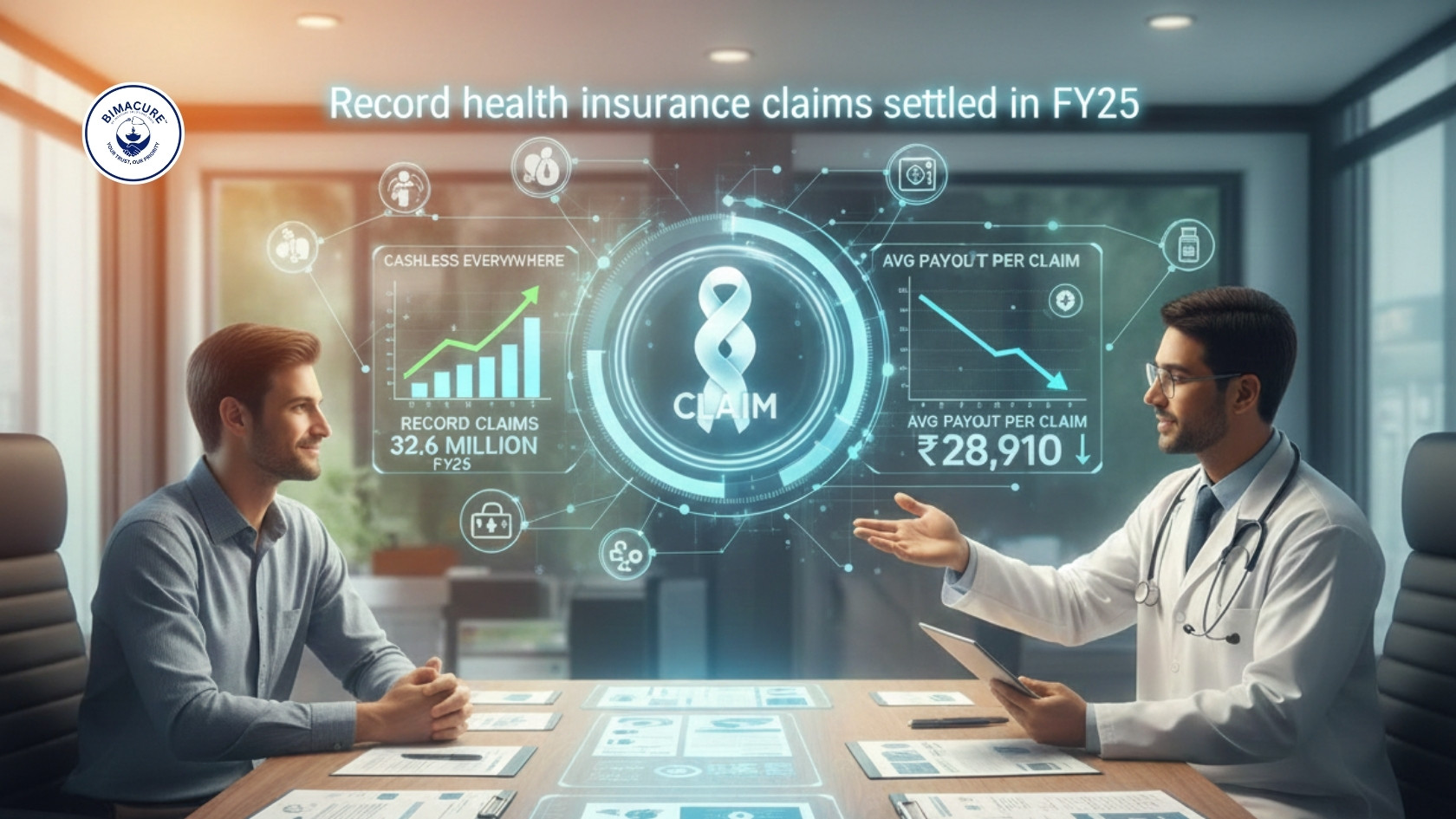 Record health insurance claims settled in FY25, average payout per claim declines.